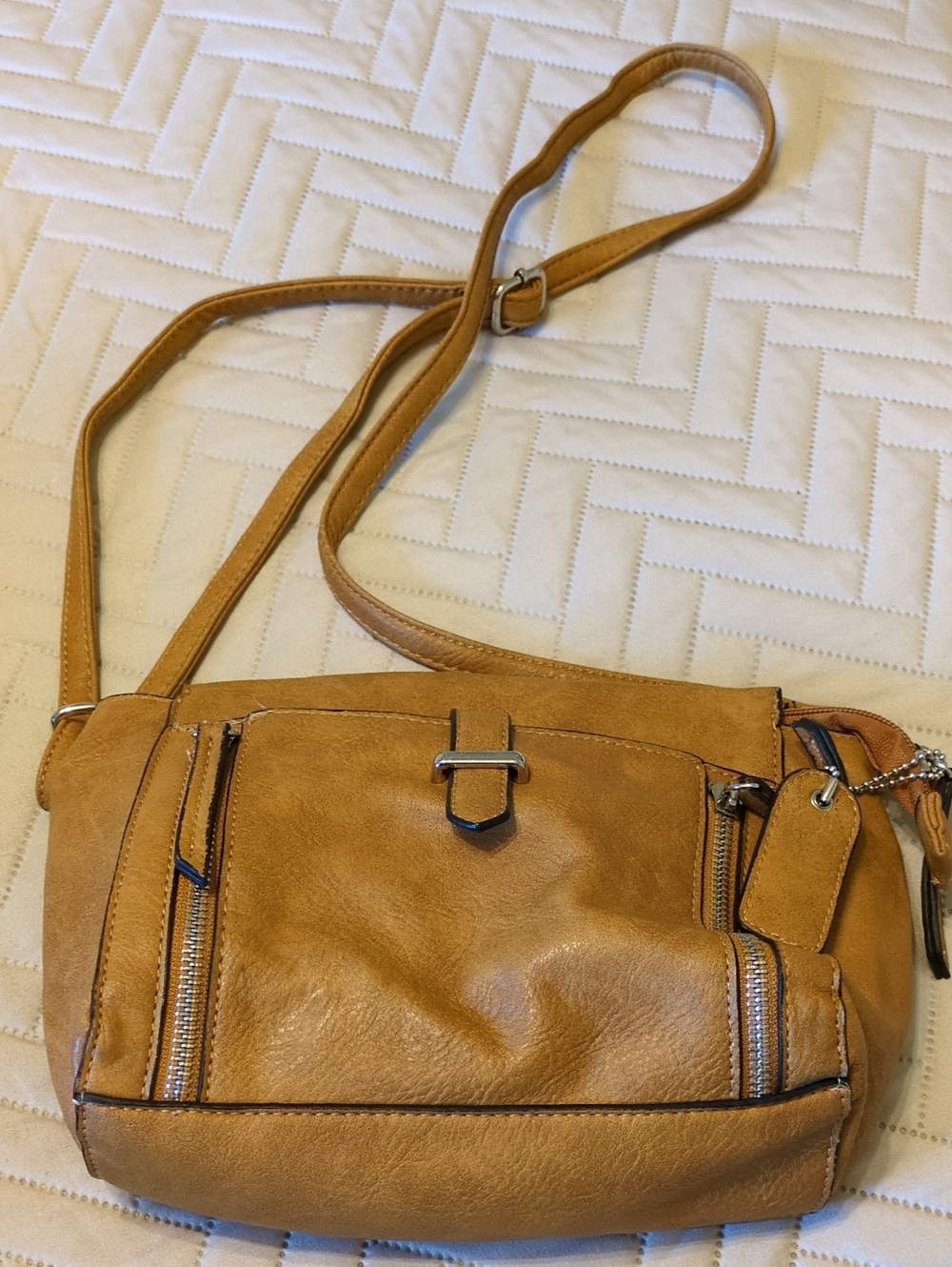Alia Tan Leather-Style Crossbody Bag